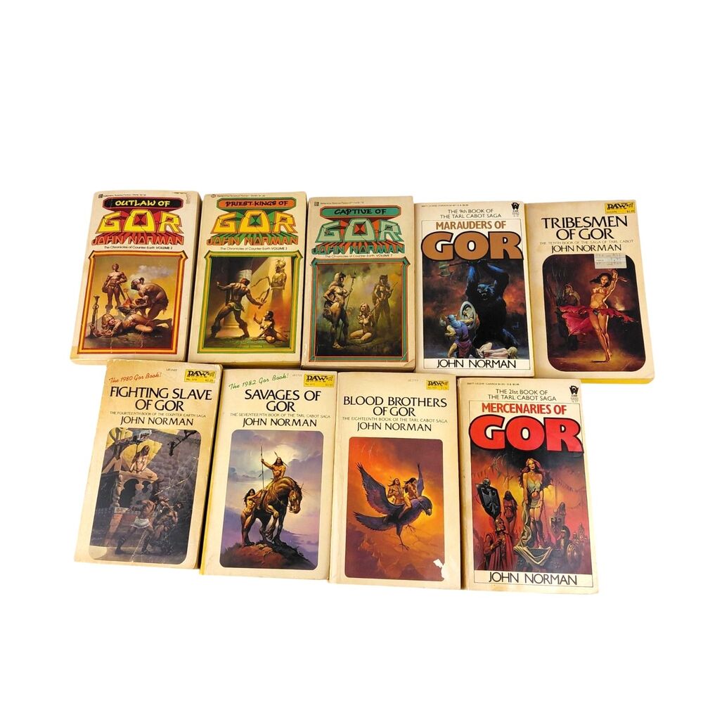 GOREAN SAGA Gor Novels  John Norman Vintage Daw paperbacks Lot Of 9